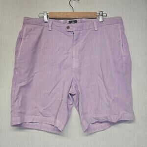 Turtleson Pima Cotton Light Purple Flat Front Shorts for men